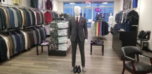 Phoenix Wedding Suits Van Allans Mens Fashion 1 Wedding Suits Phoenix Charcoal Suit With Red Tie On Mannequin In Store At Van Allan'S Mens Fashion